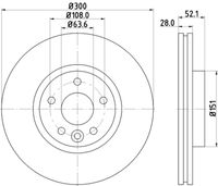 HELLA PAGID 8DD355116221 - Disco de freno - PRO