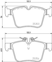 HELLA PAGID 8DB355021831 - Lado de montaje: Eje delantero<br>Equipamiento de vehículo: para vehículos con paquete sport AMG<br>Equipamiento de vehículo: para vehículos con paquete sport<br>Nº art. de accesorio recomendado: 8DK 355 252-141<br>Ancho [mm]: 127,6<br>Altura [mm]: 92,6<br>Espesor [mm]: 18,9<br>Contacto avisador de desgaste: preparado para indicador desgaste<br>Número de WVA: 22061<br>Sistema de frenos: Brembo<br>Peso [kg]: 2,8<br>Nº de información técnica: T2378<br>