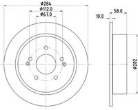 HELLA PAGID 8DD355135251 - Disco de freno - PRO