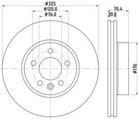 HELLA PAGID 8DD 355 132-211 - Disco de freno