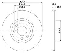 HELLA PAGID 8DD355105051 - Disco de freno - PRO