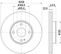 HELLA PAGID 8DD355131821 - Disco de freno - PRO