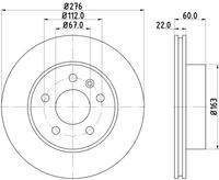 HELLA PAGID 8DD355104521 - Disco de freno - PRO