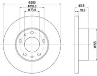 HELLA PAGID 8DD355104391 - Disco de freno - PRO