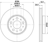 HELLA PAGID 8DD355107051 - Disco de freno - PRO