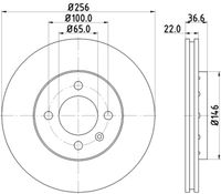 HELLA PAGID 8DD355118261 - Disco de freno - PRO