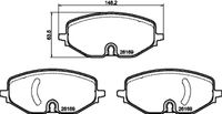 HELLA PAGID 8DB355040801 - Lado de montaje: Eje delantero<br>Número de PR: 1ZK<br>Número de PR: 1ZU<br>Ancho [mm]: 160,2<br>Altura [mm]: 64,5<br>Espesor [mm]: 20,3<br>Contacto avisador de desgaste: con contacto avisador de desgaste<br>Número de indicadores de desgaste [por eje]: 1<br>Artículo complementario / información complementaria 2: con tornillos pinza freno<br>Número de WVA: 25683<br>Sistema de frenos: TRW<br>Nº de información técnica: T2239<br>