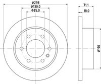 HELLA PAGID 8DD355131841 - Disco de freno - PRO