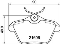 HELLA PAGID 8DB355018291 - Juego de pastillas de freno