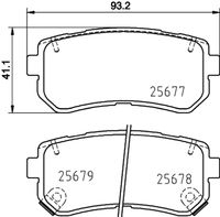 HELLA PAGID 8DB355020851 - Lado de montaje: Eje delantero<br>Ancho [mm]: 130<br>Altura [mm]: 56,5<br>Espesor [mm]: 17,7<br>Contacto avisador de desgaste: con avisador acústico de desgaste<br>Número de indicadores de desgaste [por eje]: 2<br>Artículo complementario/Información complementaria: con accesorios<br>Número de WVA: 25187<br>Peso [kg]: 1<br>Nº de información técnica: T2167<br>