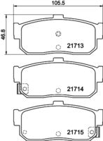 HELLA PAGID 8DB355016561 - Longitud [mm]: 124,1<br>Ancho [mm]: 57,2<br>Homologación: ECE R90 Approved<br>Lado de montaje: Eje delantero<br>Espesor/grosor 1 [mm]: 17<br>Contacto avisador de desgaste: excl. contacto de avisador de desgaste<br>Peso [kg]: 1,370<br>