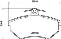 HELLA PAGID 8DB355017901 - Lado de montaje: Eje trasero<br>año construcción hasta: 07/1995<br>Ancho [mm]: 87<br>Altura [mm]: 53<br>Espesor [mm]: 15,2<br>Contacto avisador de desgaste: no preparado para indicador de desgaste<br>Artículo complementario / información complementaria 2: con tornillos pinza freno<br>Número de WVA: 23554<br>Sistema de frenos: Lucas<br>Peso [kg]: 0,91<br>Nº de información técnica: T5022<br>