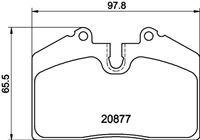 HELLA PAGID 8DB355006351 - Código de motor: M 64.22<br>Lado de montaje: Eje delantero<br>Longitud [mm]: 131,8<br>Ancho [mm]: 70,7<br>Espesor/grosor 1 [mm]: 17,2<br>Contacto avisador de desgaste: preparado para indicador desgaste<br>Peso [kg]: 2,002<br>