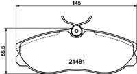 HELLA PAGID 8DB355016651 - Lado de montaje: Eje delantero<br>Tipo de pinza de freno: Pinza de freno (1 émbolos)<br>para diámetro disco de freno [mm]: 250<br>Ancho [mm]: 130,4<br>Altura [mm]: 49,5<br>Espesor [mm]: 17<br>Contacto avisador de desgaste: con avisador acústico de desgaste<br>Número de WVA: 21099<br>Sistema de frenos: Akebono<br>Nº art. de accesorio recomendado: 8DZ 355 202-231<br>Peso [kg]: 1,4<br>Nº de información técnica: T0004<br>