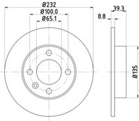 HELLA PAGID 8DD355106681 - Disco de freno - PRO