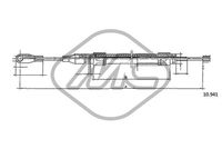 Metalcaucho 80924 - Cable de accionamiento, freno de estacionamiento