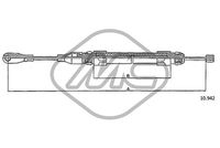 Metalcaucho 80932 - Cable de accionamiento, freno de estacionamiento