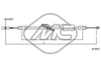 Metalcaucho 80976 - Cable de accionamiento, freno de estacionamiento