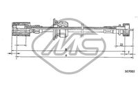 Metalcaucho 81222 - Árbol flexible del velocímetro