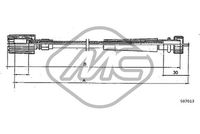 Metalcaucho 81236 - Árbol flexible del velocímetro