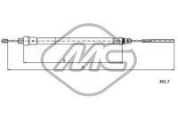 Metalcaucho 81340 - Cable de accionamiento, freno de estacionamiento