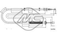 Metalcaucho 81369 - Cable de accionamiento, freno de estacionamiento