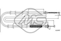 Metalcaucho 81389 - Cable de accionamiento, freno de estacionamiento