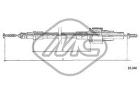 Metalcaucho 81636 - Cable de accionamiento, accionamiento del embrague