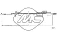 Metalcaucho 81639 - Cable de accionamiento, accionamiento del embrague