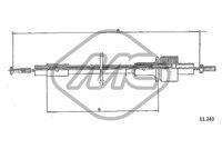 Metalcaucho 81663 - Cable de accionamiento, accionamiento del embrague