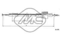 Metalcaucho 81691 - Cable de accionamiento, accionamiento del embrague