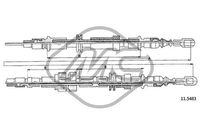 Metalcaucho 81779 - Cable de accionamiento, freno de estacionamiento