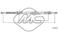 Metalcaucho 81801 - Cable de accionamiento, freno de estacionamiento