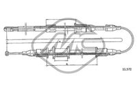Metalcaucho 82466 - Cable de accionamiento, freno de estacionamiento