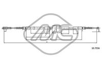 Metalcaucho 80594 - Lado de montaje: izquierda<br>Longitud 1/Longitud 2 [mm]: 1657/1495<br>Peso [kg]: 0,625<br>Tipo de freno: Discos<br>