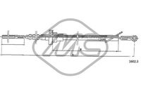 Metalcaucho 81042 - Cable de accionamiento, accionamiento del embrague