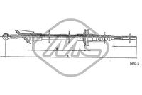 Metalcaucho 81043 - Vehículo con dirección a la izquierda / derecha: para vehic. dirección izquierda<br>Longitud 1 [mm]: 635<br>Long. 3 [mm]: 390<br>Peso [kg]: 0,16<br>