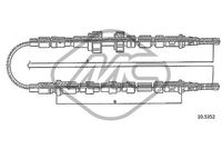 Metalcaucho 81781 - Cable de accionamiento, freno de estacionamiento