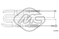 Metalcaucho 82016 - Cable de accionamiento, freno de estacionamiento