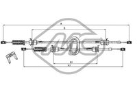 Metalcaucho 82427 - Longitud 1/Longitud 2 [mm]: 945/615+1100/795<br>