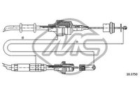 Metalcaucho 83206 - Cable de accionamiento, accionamiento del embrague