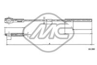 Metalcaucho 83606 - Longitud [mm]: 2263<br>Peso [kg]: 0,165<br>