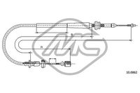 Metalcaucho 83824 - Equipamiento de vehículo: para vehículos con estrangulador de aire<br>Longitud 1 [mm]: 797<br>Longitud 2 [mm]: 517<br>Peso [kg]: 0,1<br>