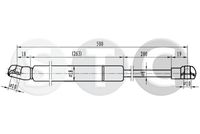 STC T446813 - Muelle neumático, capó de motor