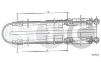 STC T481266 - Lado de montaje: posterior<br>Longitud 1/Longitud 2 [mm]: 2300/2x815<br>Peso [kg]: 0,707<br>Tipo de freno: Discos/Tambor<br>