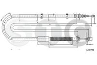 STC T481369 - Cable de accionamiento, freno de estacionamiento