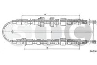 STC T481761 - Lado de montaje: delante<br>Longitud [mm]: 158<br>Peso [kg]: 0,03<br>Tipo de freno: Tambor<br>