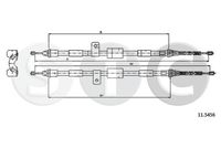 STC T481823 - Lado de montaje: posterior<br>Longitud 1/Longitud 2 [mm]: 1633/1445+1582/1387<br>Peso [kg]: 1,322<br>Número de piezas necesarias: 1<br>Tipo de freno: Tambor<br>