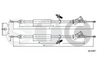 STC T481828 - Cable de accionamiento, freno de estacionamiento