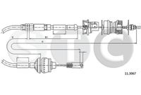 STC T482710 - Cable de accionamiento, accionamiento del embrague